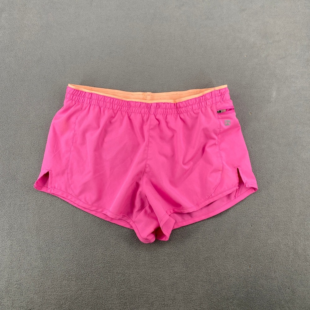 Hind Womens Pink Running Shorts Mesh Liner Zip Pocket Size Medium